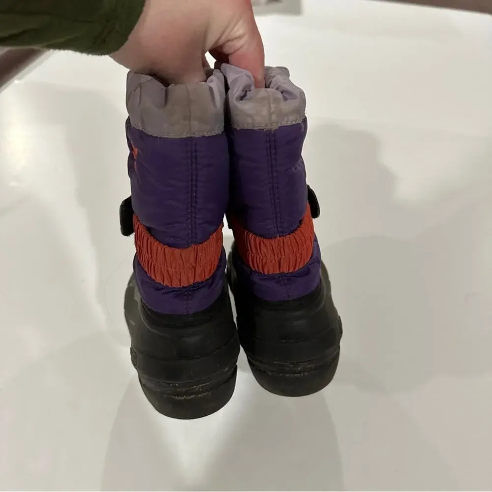 Sorel Flurry Purple & Coral Winter Snow Boots Size 12‎